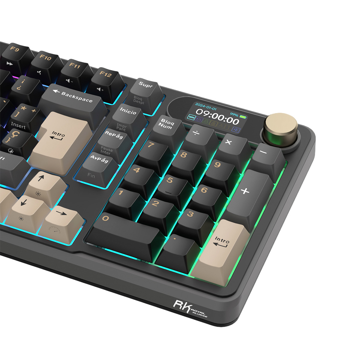 Teclado Mecánico Royal Kludge rk-s98 Phantom / SW Beige / SP  3