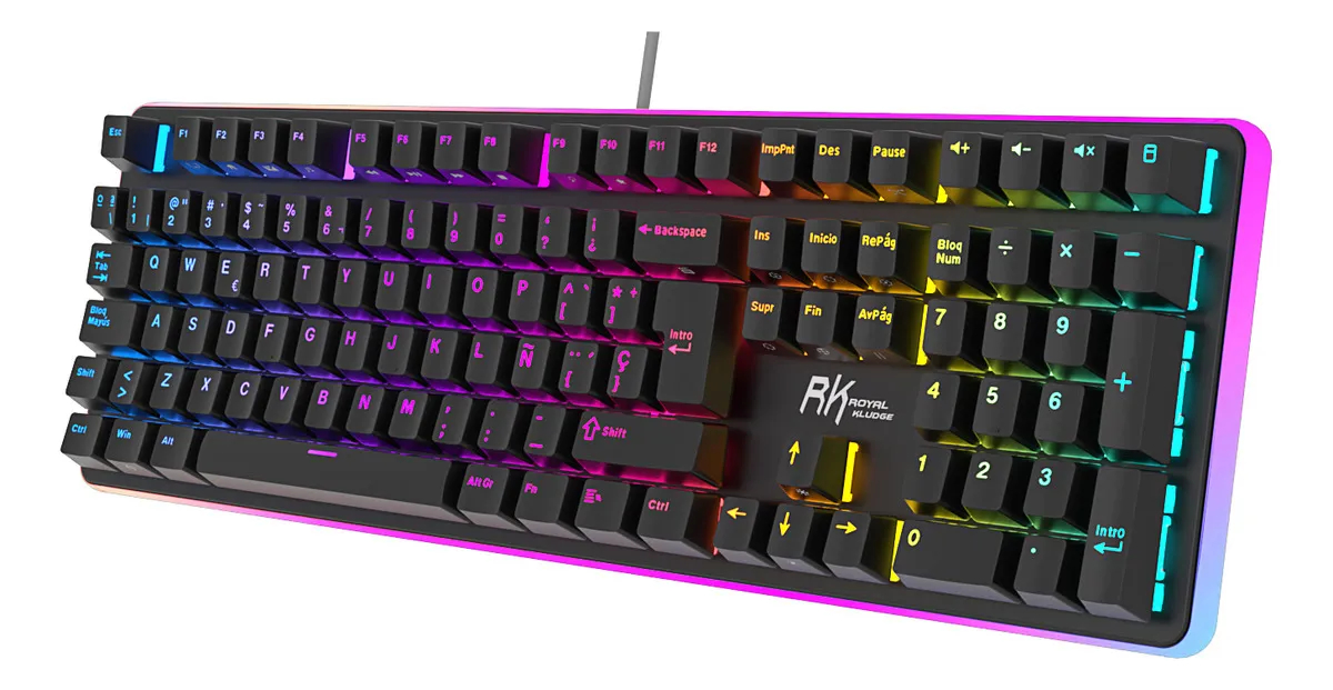 Teclado Mecánico Royal Kludge rk 918 black sw red Ingles 4