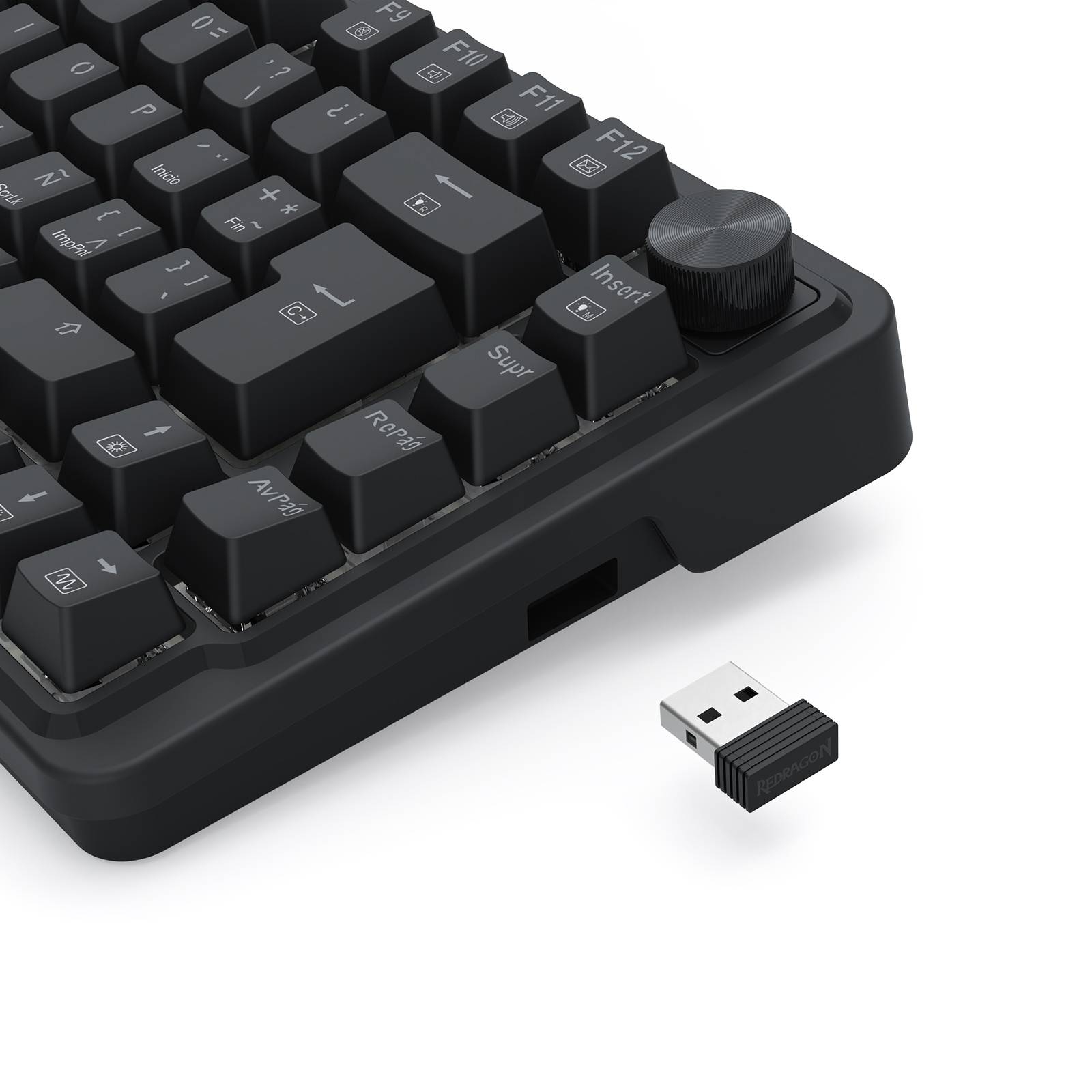 Teclado Gamer Inalámbrico Redragon Ucal Pro 75%, SW red / SP 2