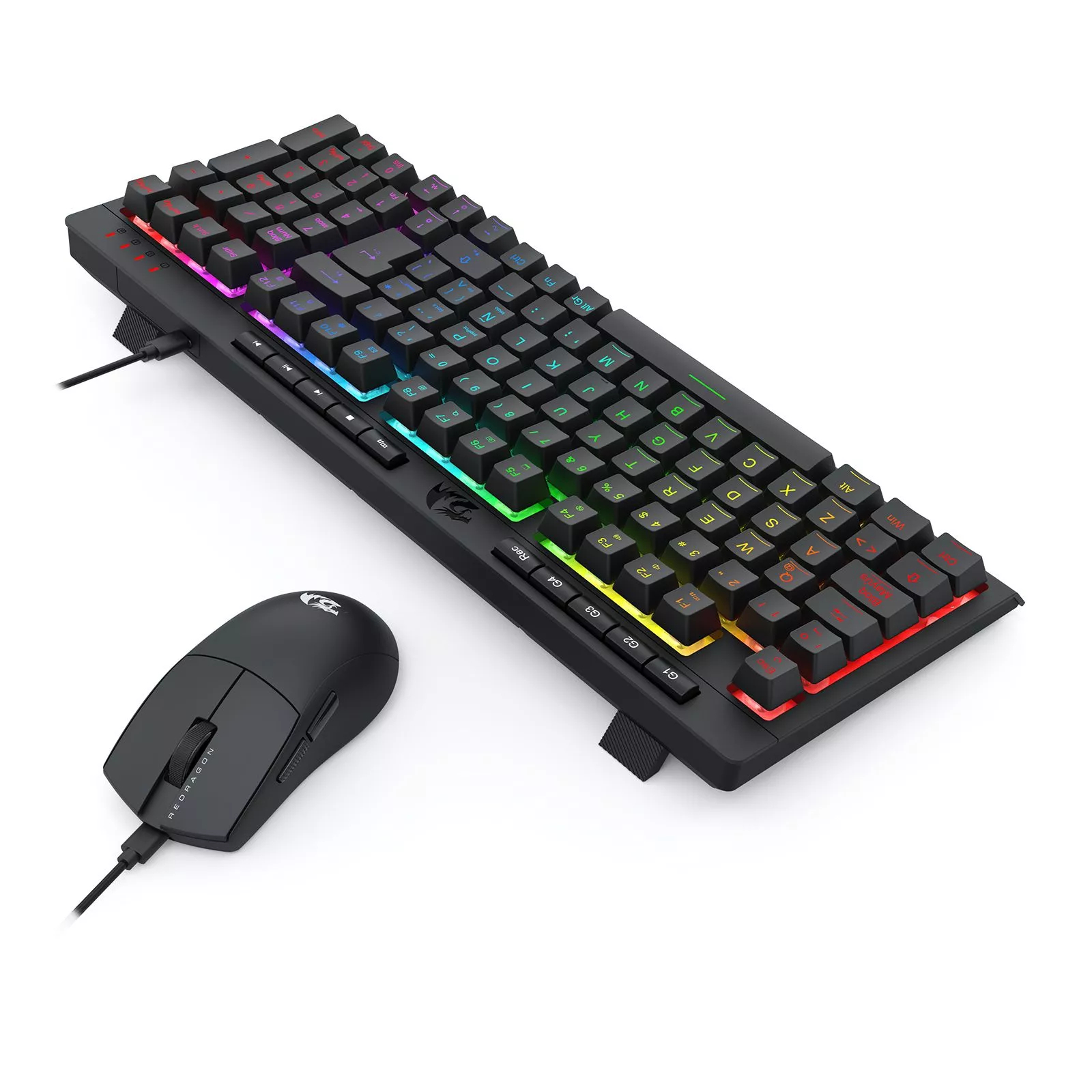 Kit Teclado, Mouse, audifono, mousepad Gamer Redragon S147  5