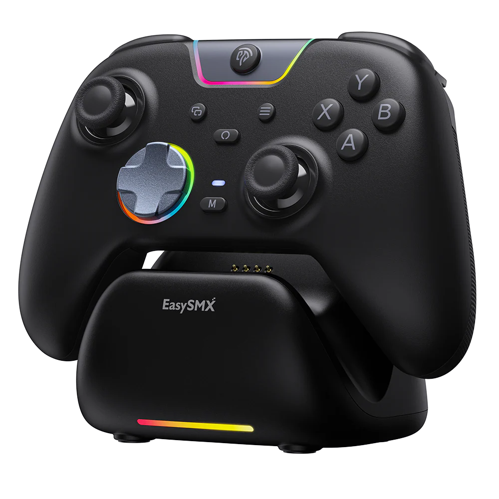 Control Gamer EasySMX X05 Pro Inalámbrico Multiplataforma negro | Botones Silenciosos Pro + Base 1