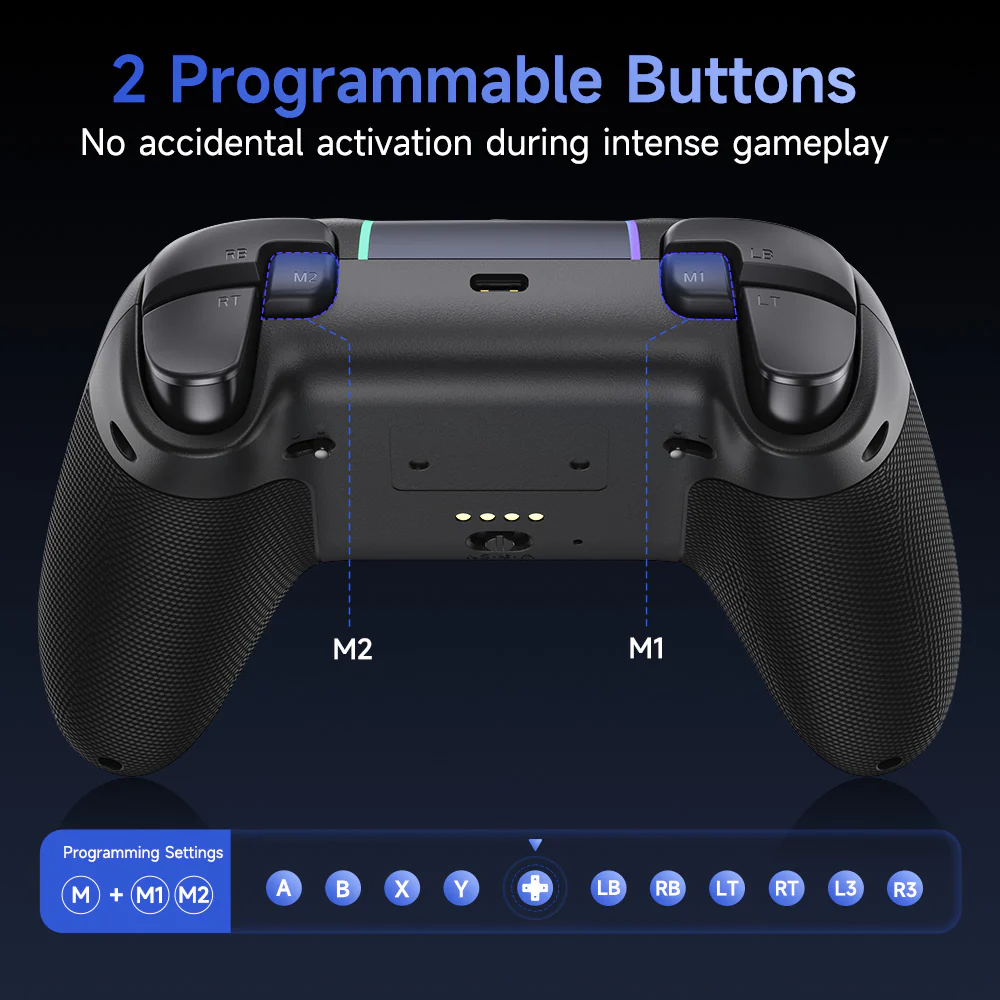 Control Gamer EasySMX X05 Pro Inalámbrico Multiplataforma negro | Botones Silenciosos Pro + Base 4