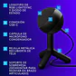 Micrófono Gamer Logitech YETI ORB Alámbrico  USB-C a USB-A - Miniatura 3