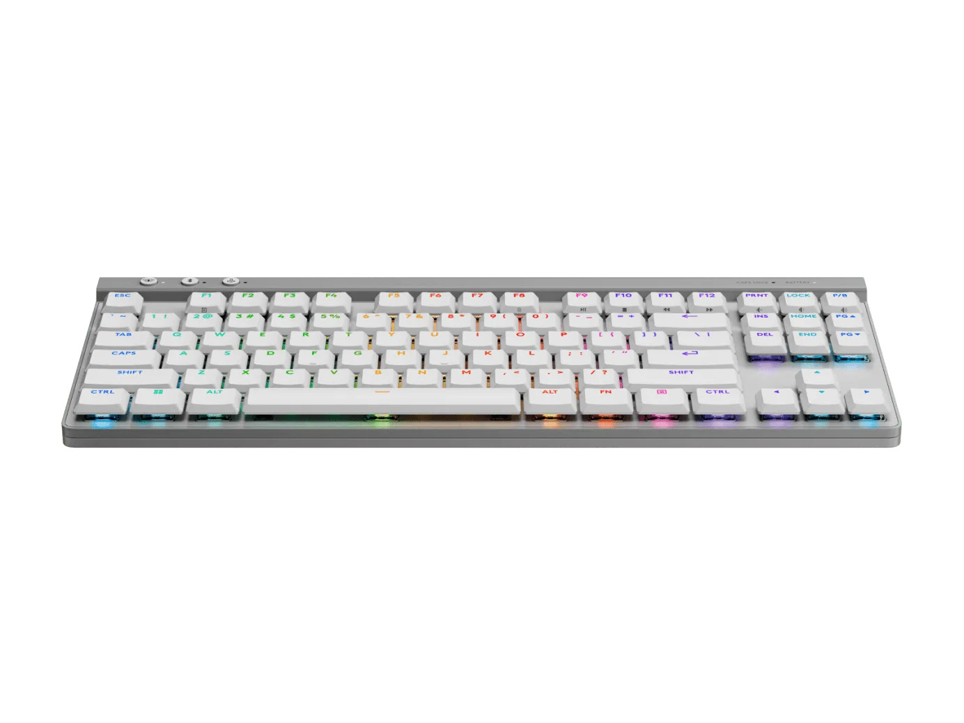 Teclado Gaming Logitech G515 LIGHTSPEED TKL, Inalámbrico, RF + Bluetooth, Inglés, Blanco  2
