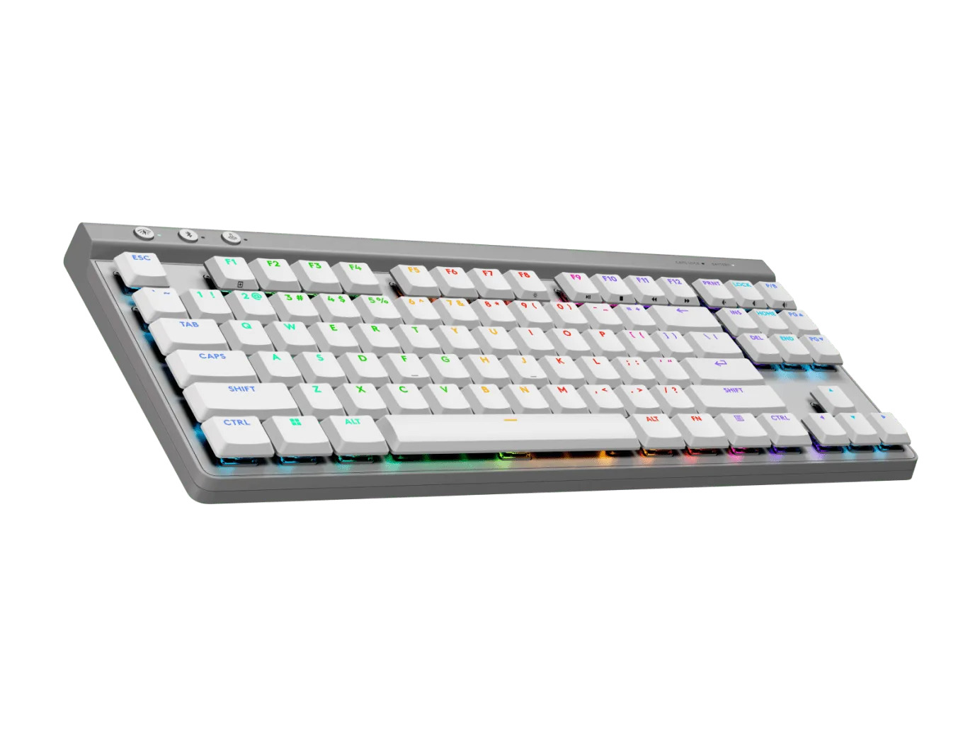 Teclado Gaming Logitech G515 LIGHTSPEED TKL, Inalámbrico, RF + Bluetooth, Inglés, Blanco  3