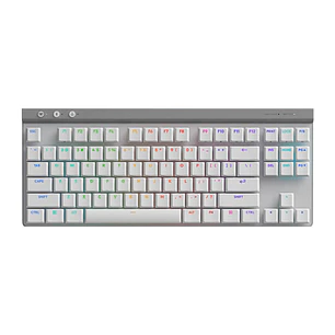 Teclado Gaming Logitech G515 LIGHTSPEED TKL, Inalámbrico, RF + Bluetooth, Inglés, Blanco 