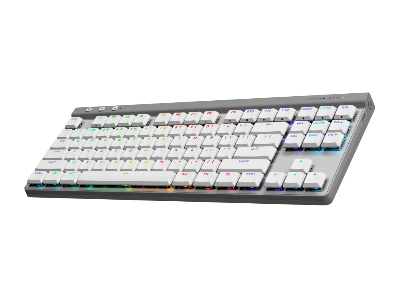 Teclado Gaming Logitech G515 LIGHTSPEED TKL, Inalámbrico, RF + Bluetooth, Inglés, Blanco  4