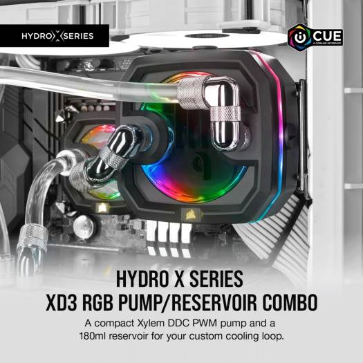 Corsair Hydro X XD3 RGB Bomba y Depósito Custom Loop 8