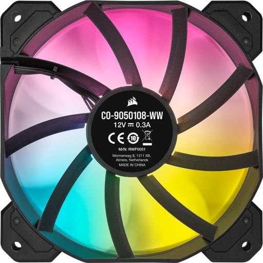 Ventilador Corsair iCUE SP120 RGB Elite 120mm PWM 3