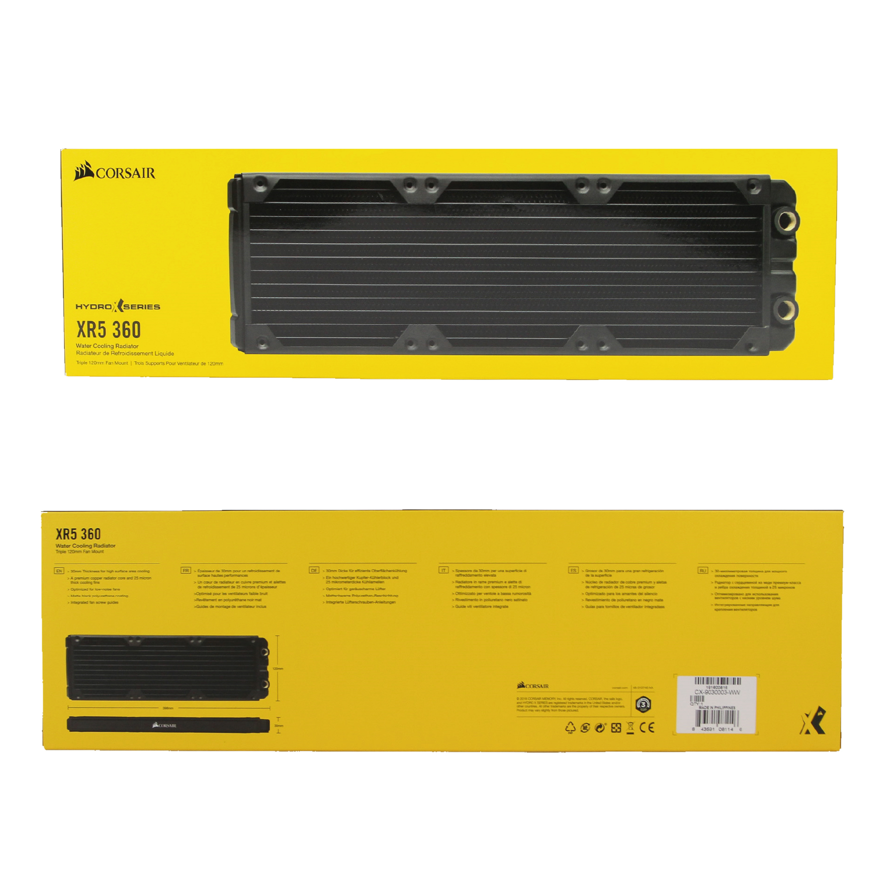 Radiador de refrigeración líquida Hydro X Series XR5 360 mm 2
