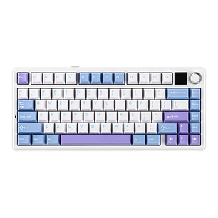 Teclado Mecánico F75 MAX White Blue Purple RGB Wireless – Switch Reaper / ingles 
