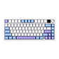 Teclado Mecánico F75 MAX White Blue Purple RGB Wireless – Switch Reaper / ingles  - Miniatura 1
