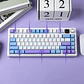 Teclado Mecánico F75 MAX White Blue Purple RGB Wireless – Switch Reaper / ingles  - Miniatura 3