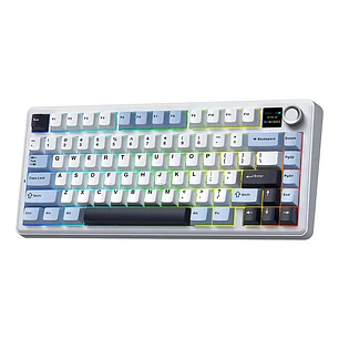Teclado Mecánico F75 MAX Glacier Blue RGB Wireless – Switch Reaper / ingles