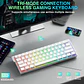 Teclado Mecánico AULA MINI60 HE Pro sw magnetic RGB Wireless blanco / ingles  - Miniatura 5