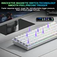 Teclado Mecánico AULA MINI60 HE Pro sw magnetic RGB Wireless blanco / ingles  - Miniatura 7