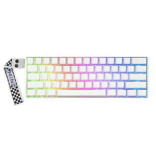Teclado Mecánico AULA MINI60 HE Pro sw magnético RGB Wireless blanco / ingles 