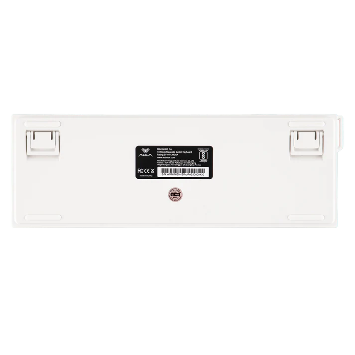 Teclado Mecánico AULA MINI60 HE Pro sw magnético RGB Wireless blanco / ingles  4