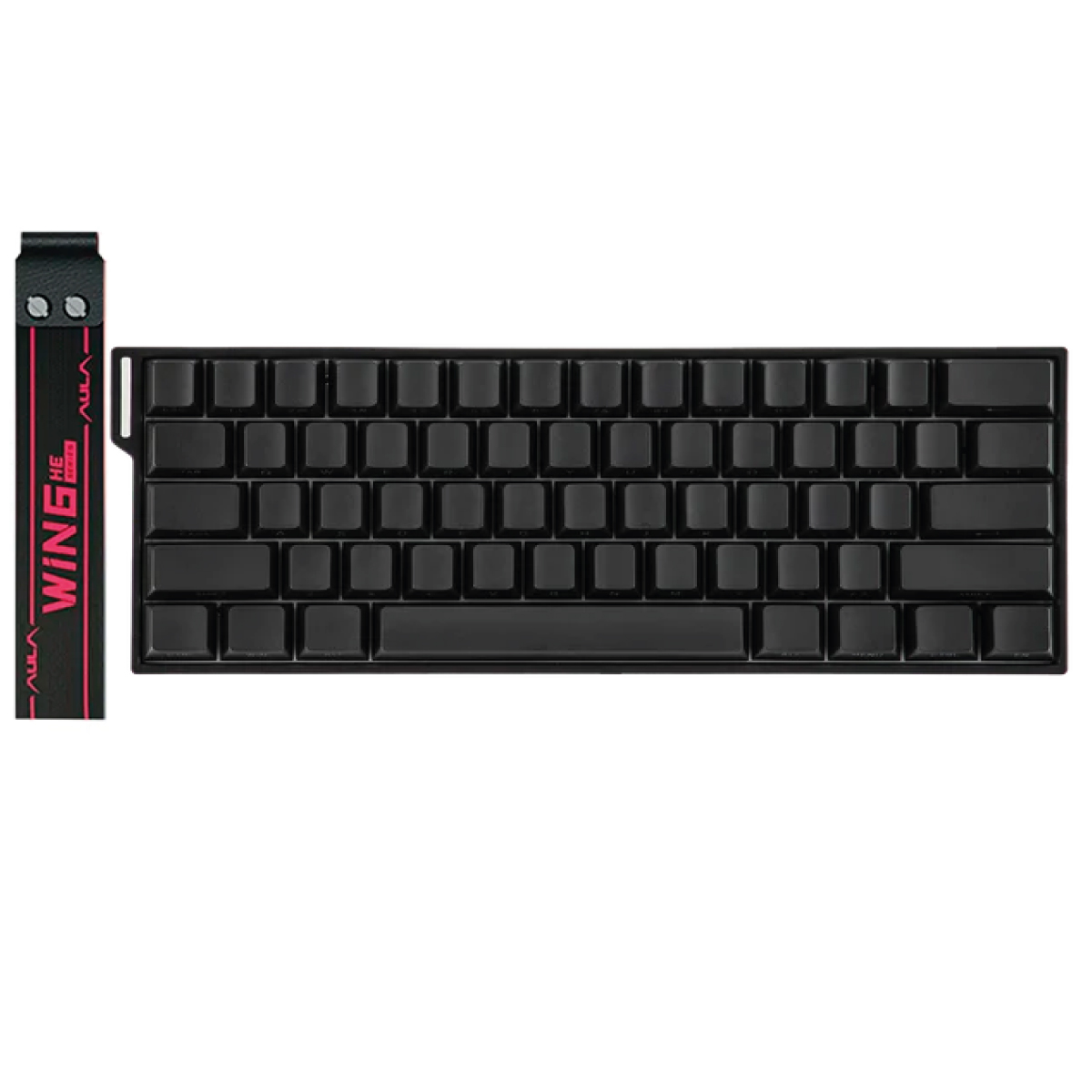 Teclado Aula Win60 He SW magnético 60% Gamer Rgb cableado color negro 1