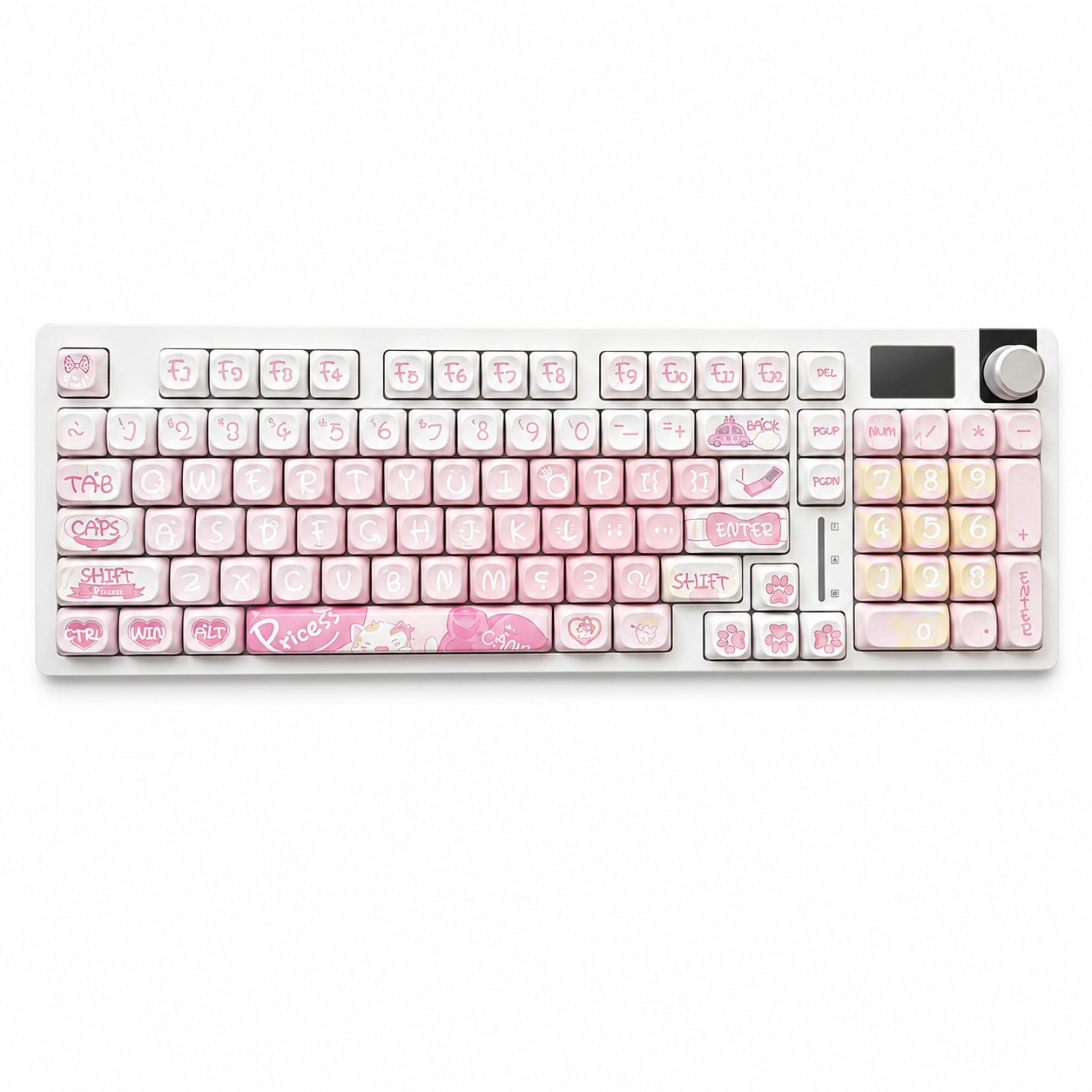 Teclado Mecánico AULA S98 Pink Wireless RGB – Switch Red 1