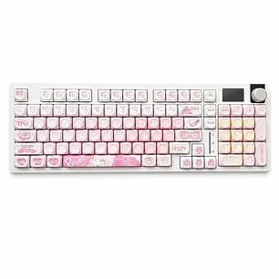 Teclado Mecánico AULA S98 Pink Wireless RGB – Switch Red