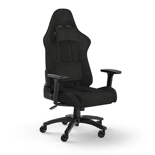 Silla Gamer corsair TC100 RELAXED de Tela con Cojín Lumbar y Cervical negra