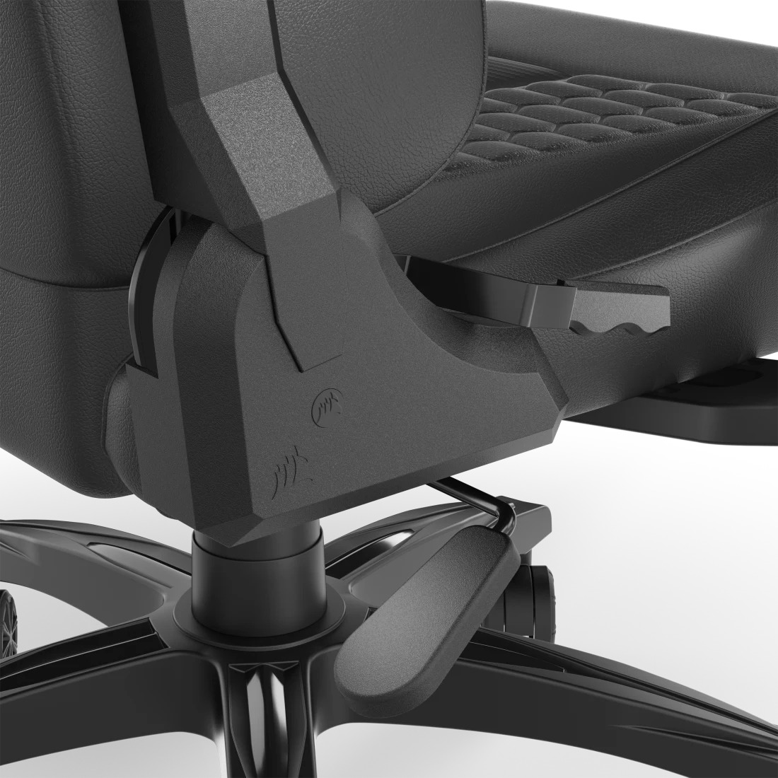 Silla Gamer corsair TC100 RELAXED de cuero sintetico con Cojín Lumbar y Cervical negra  8