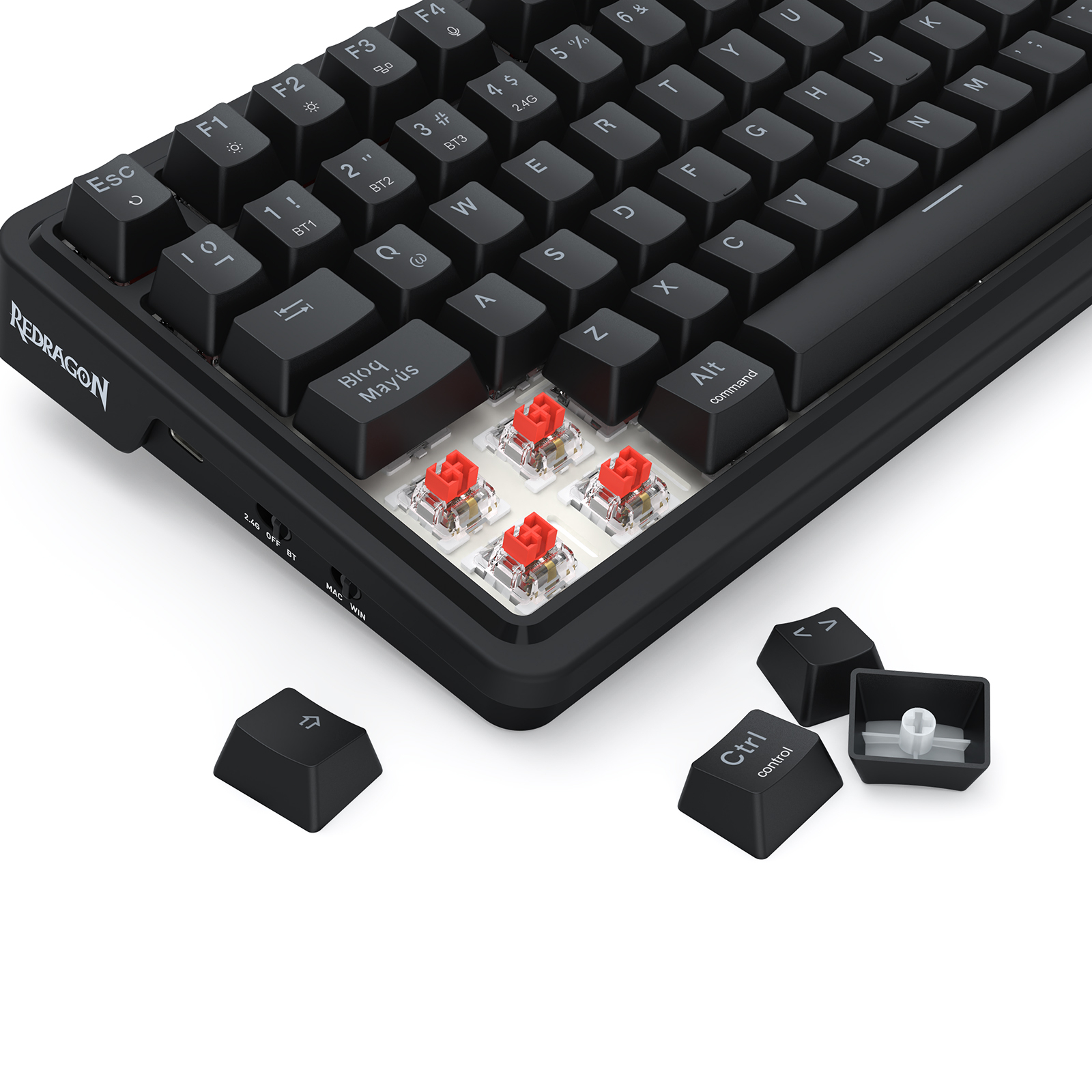 Teclado Mecánico Redragon Eisa 96% RGB negro sw red / español 3