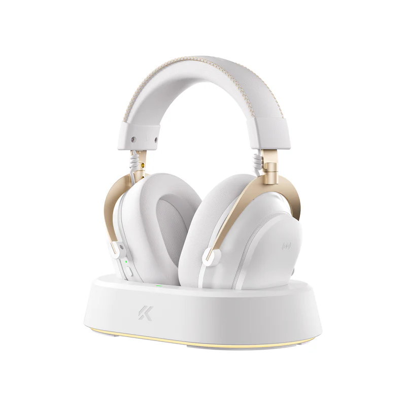 Audífonos MCHOSE V9 Turbo Magnetic Wireless Gaming Headset blanco/Dorado 1