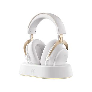 Audífonos MCHOSE V9 Turbo Magnetic Wireless Gaming Headset blanco/Dorado