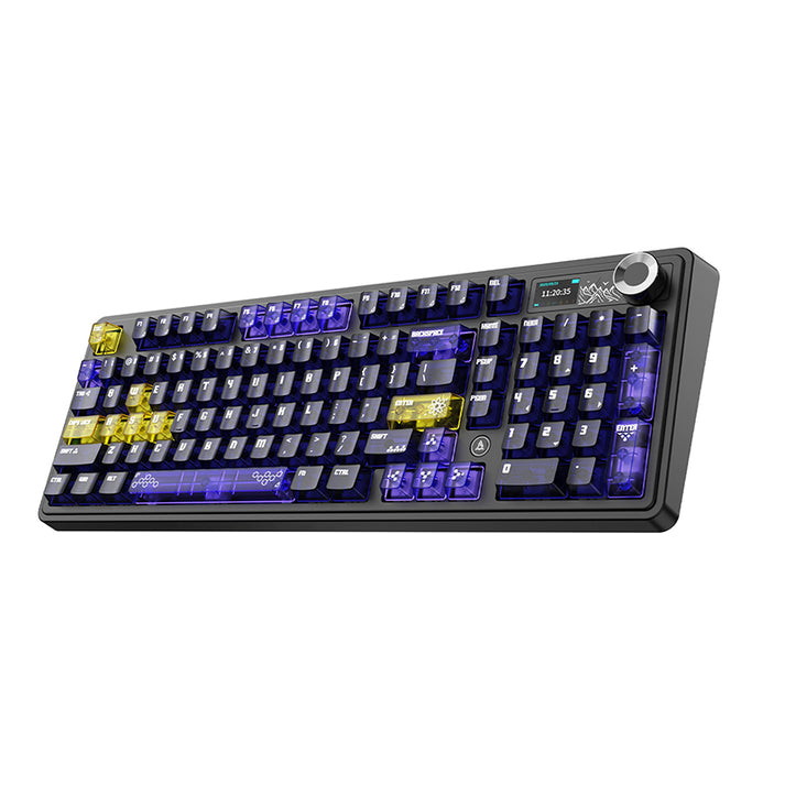 teclado MECANICO AJAZZ AK980 V2 PRO SW lichee / transparent yellow purple purple / us  2