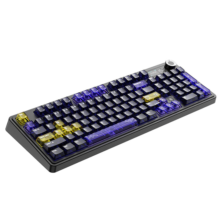 teclado MECANICO AJAZZ AK980 V2 PRO SW lichee / transparent yellow purple purple / us  3
