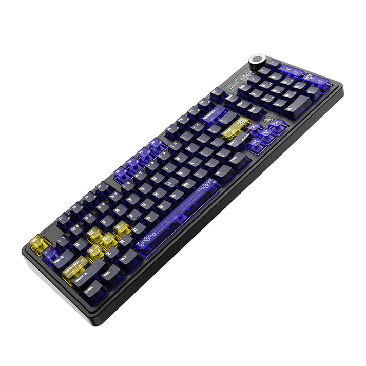 teclado MECANICO AJAZZ AK980 V2 PRO SW lichee / transparent yellow purple purple / us  4