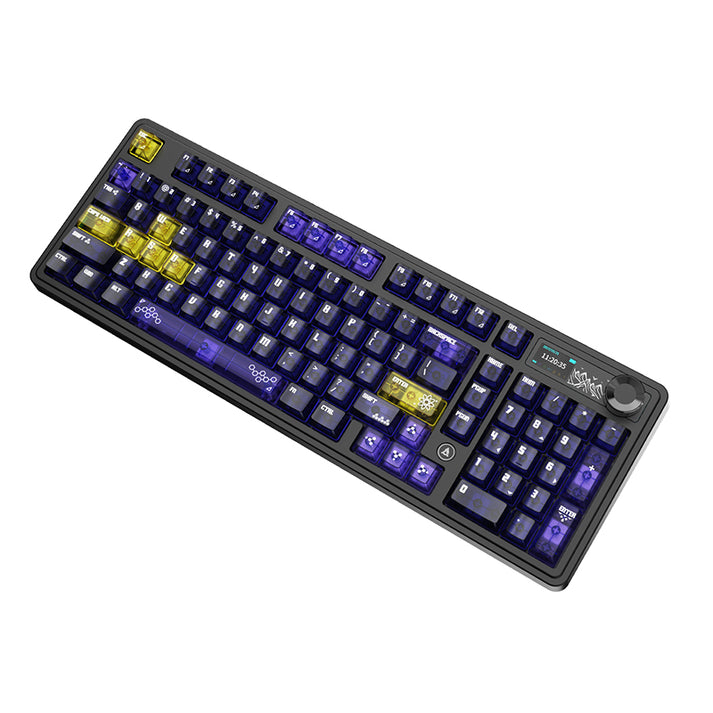 teclado MECANICO AJAZZ AK980 V2 PRO SW lichee / transparent yellow purple purple / us  5