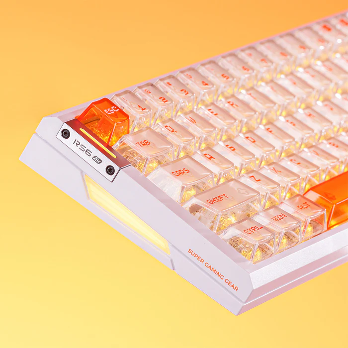 Teclado Gamer ATK RS6 Air Hall Effect Wired Blanco 2