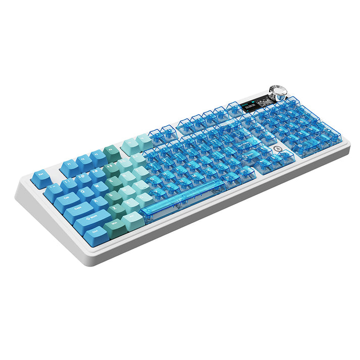teclado MECANICO AJAZZ AK980 V2 PRO SW lichee / transparent Blue / us 2