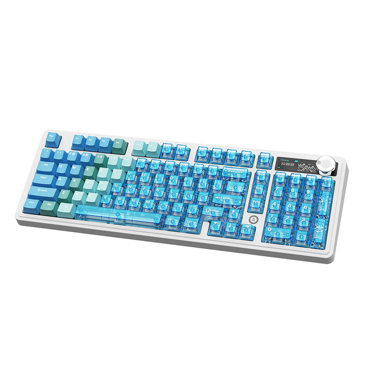 teclado MECANICO AJAZZ AK980 V2 PRO SW lichee / transparent Blue / us 3