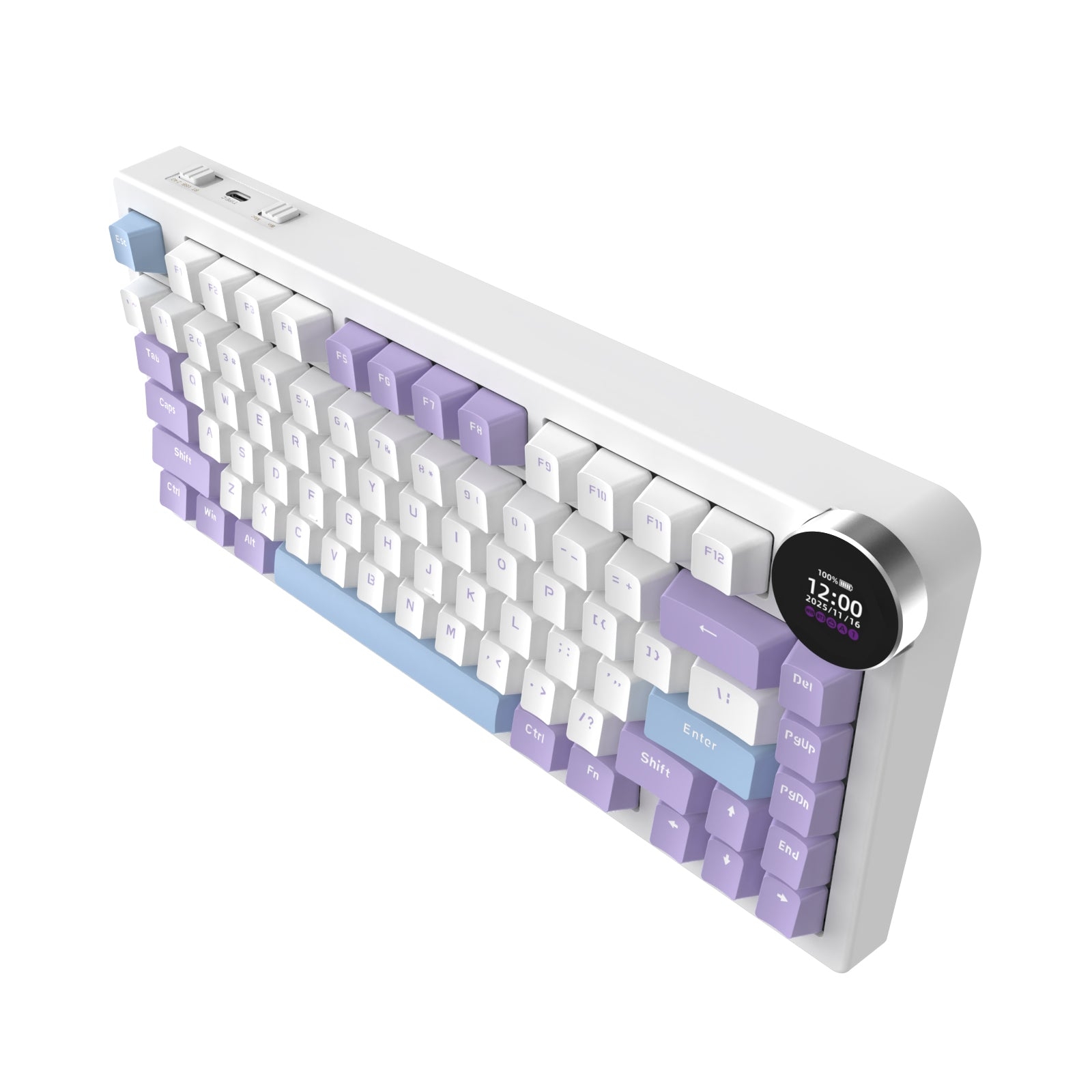 teclado Magnético AJAZZ AK680 V2   tri mode –  Switch  Arctic Isle | Blue White Blue  / us  2