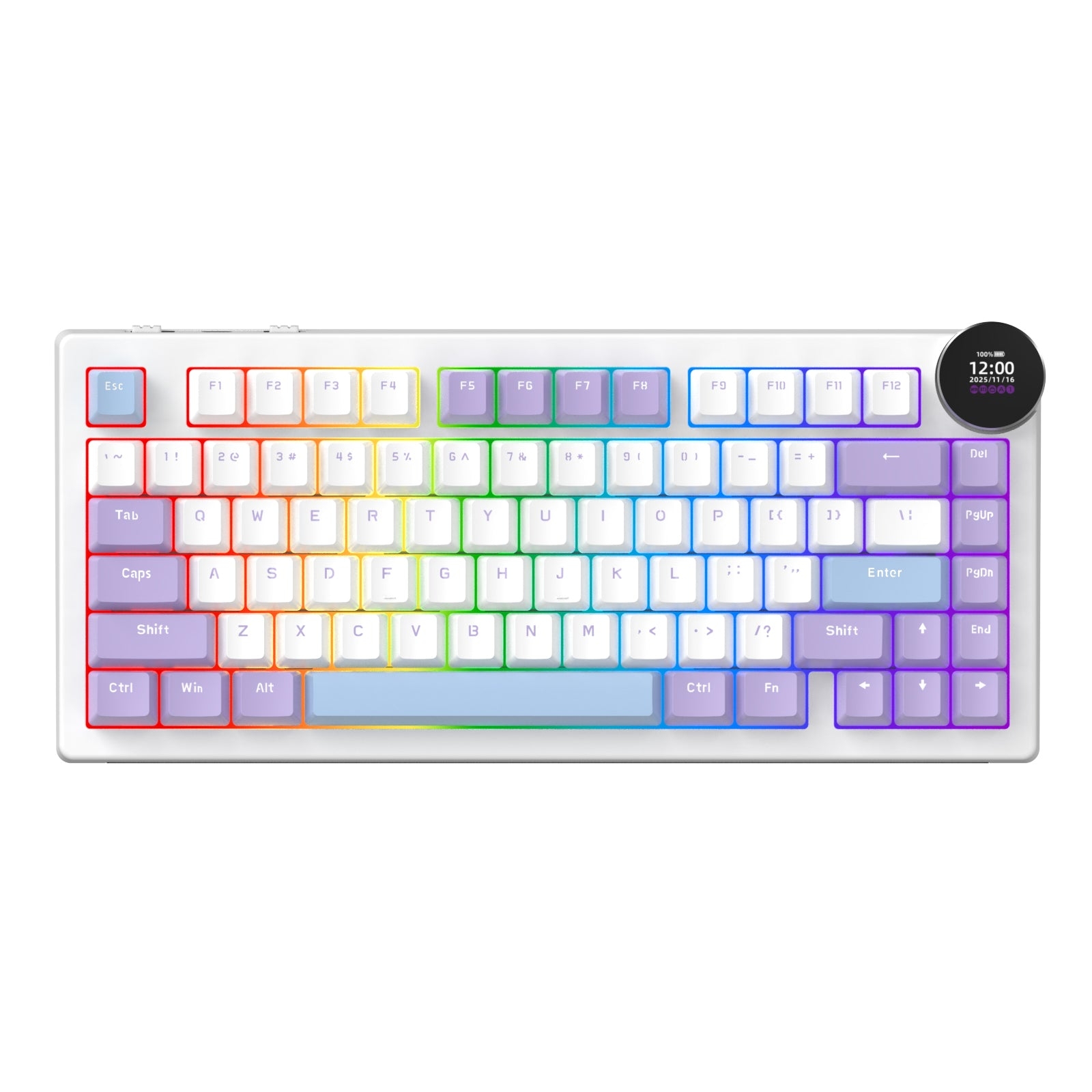 teclado Magnético AJAZZ AK680 V2   tri mode –  Switch  Arctic Isle | Blue White Blue  / us  1