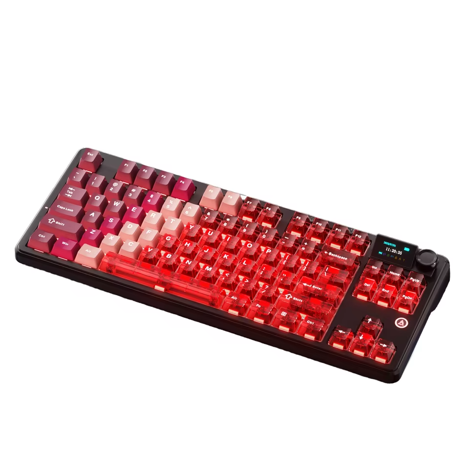 Teclado Mecánico AJAZZ MK87 Transparent Red – Switch Pitaya 3