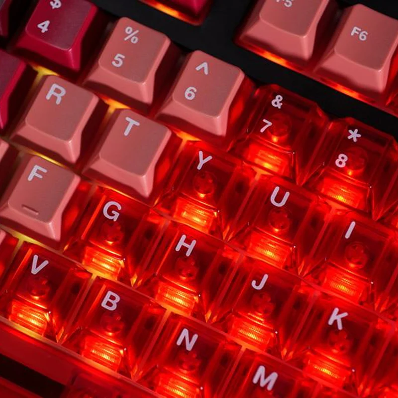 Teclado Mecánico AJAZZ MK87 Transparent Red – Switch Pitaya 2