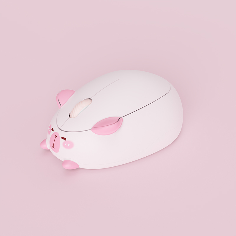 Akko Mouse multi-modo inalámbrico de CAPYBARA ROSADO BT3.0/BT5.0/2.4G 3