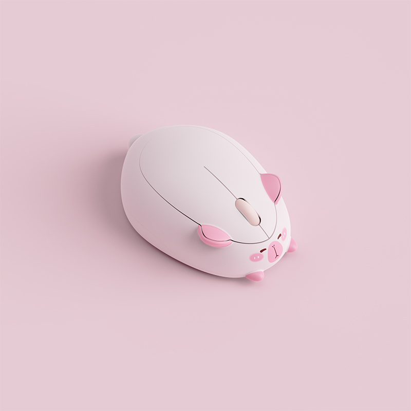 Akko Mouse multi-modo inalámbrico de CAPYBARA ROSADO BT3.0/BT5.0/2.4G 4