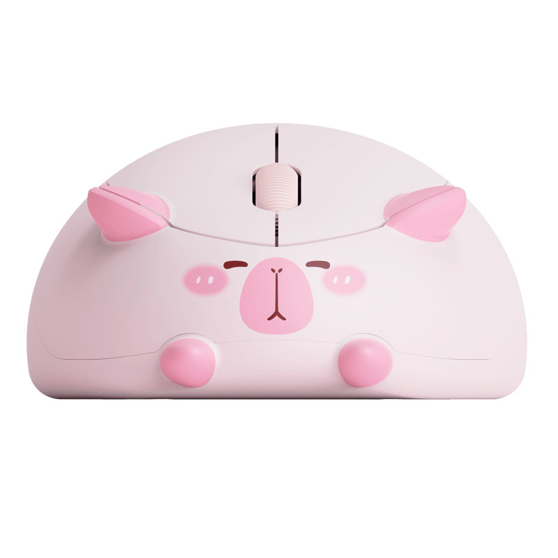 Akko Mouse multi-modo inalámbrico de CAPYBARA ROSADO BT3.0/BT5.0/2.4G 1
