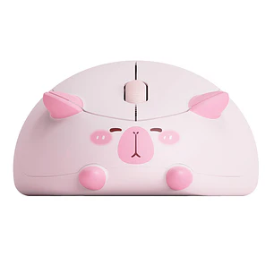 Akko Mouse multi-modo inalámbrico de CAPYBARA ROSADO BT3.0/BT5.0/2.4G