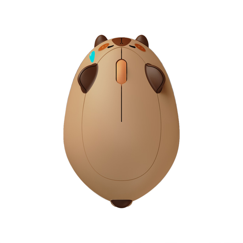 Akko Mouse multi-modo inalámbrico de CAPYBARA MARRON BT3.0/BT5.0/2.4G 3