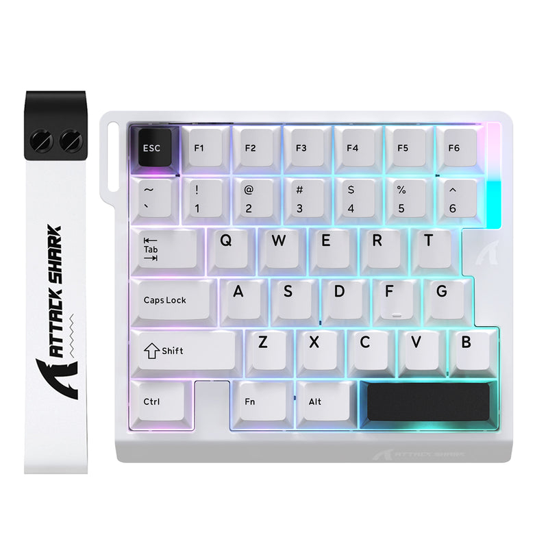 Teclado Gamer ATTACK SHARK M36  White one-handed 1