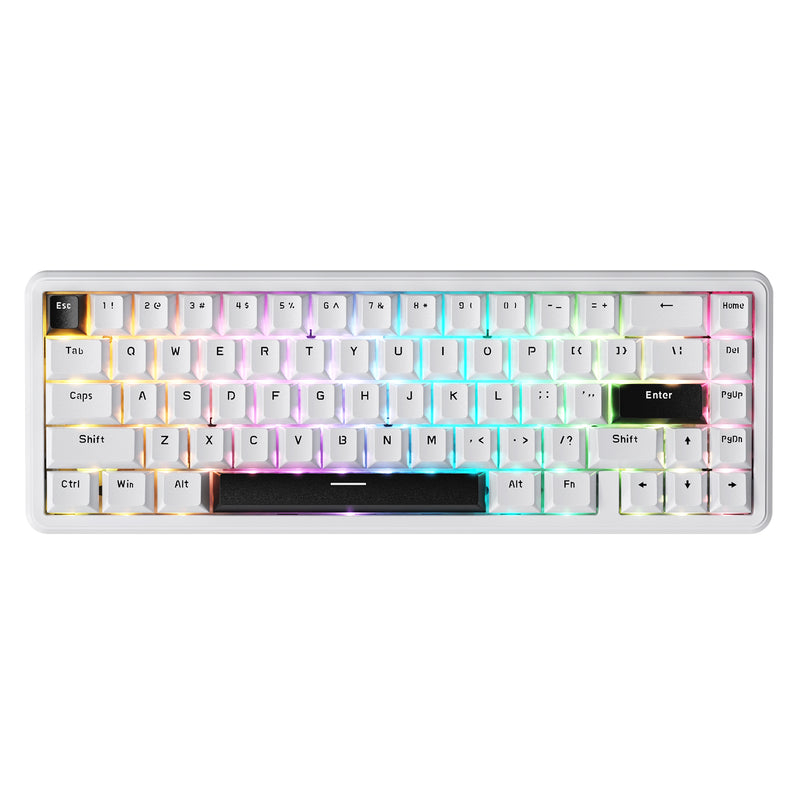 Teclado Gamer ATTACK SHARK X65 HE White Magnético 65% 8000Hz  / ingles 1