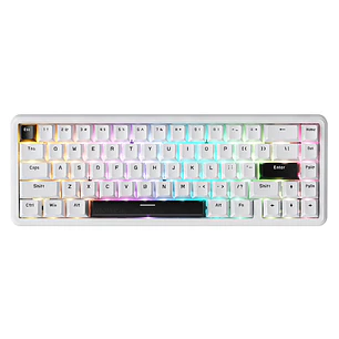 Teclado Gamer ATTACK SHARK X65 HE White Magnético 65% 8000Hz  / ingles