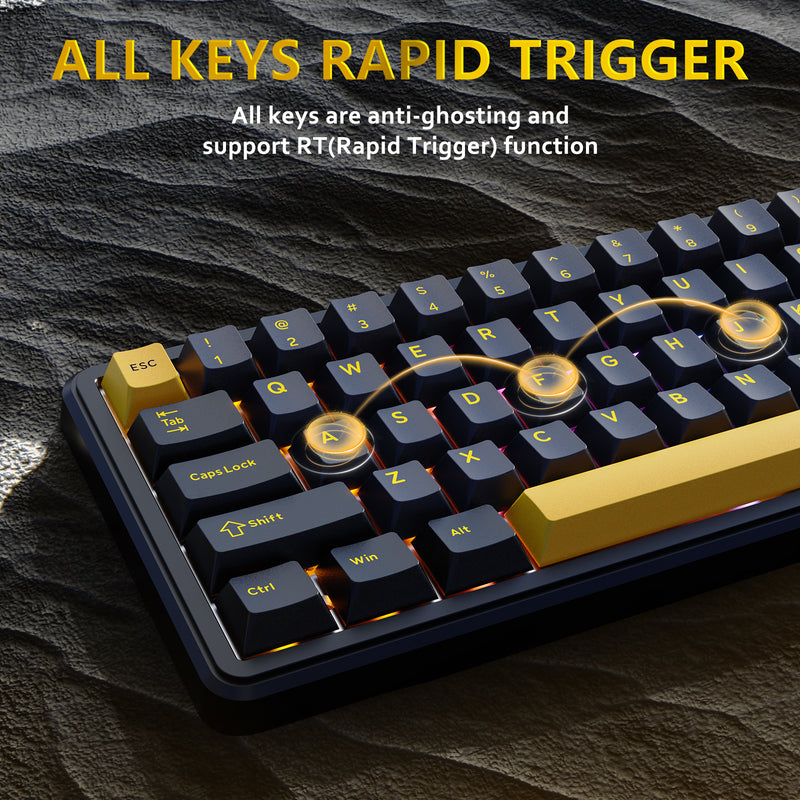 Teclado Gamer ATTACK SHARK X65 HE Starry black Magnético 65% 8000Hz / ingles  6